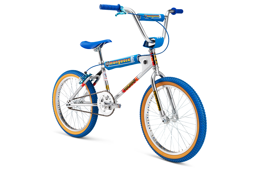 Blue and hot sale white mongoose bike